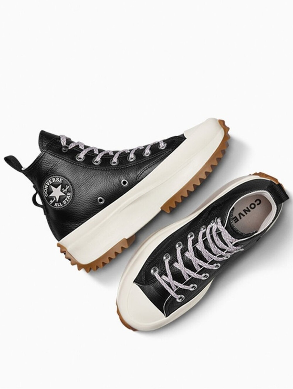 Converse Run Star Hike Hi Platform Leather Hi-Top Sneakers Size 7 A12897C